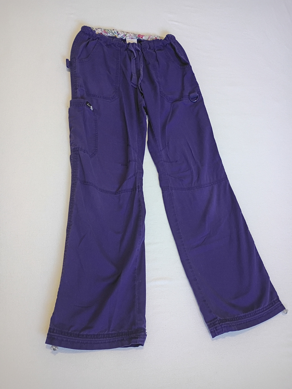 Koi Purple Stretch Drawstring Waist Scrub Pants Size XS